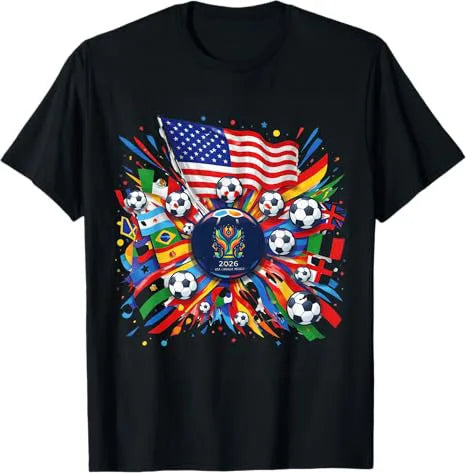 World Cup 2026 Vintage T-Shirt – USA Canada Mexico | Football Fan Gear | 6 Colors | Streetwear