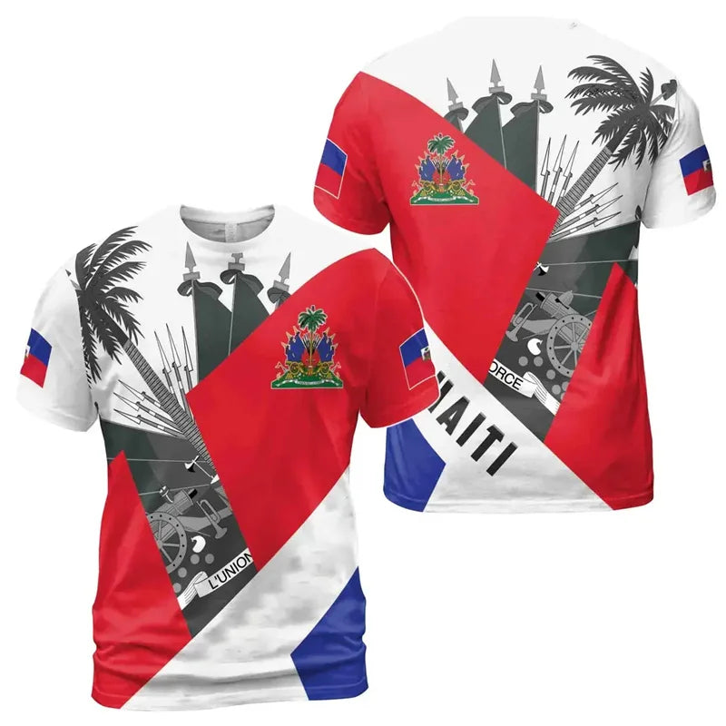 Haiti Flag 3D Print T-Shirt – Men, Women & Kids | Short Sleeve | World Cup 2026 Fan Tee