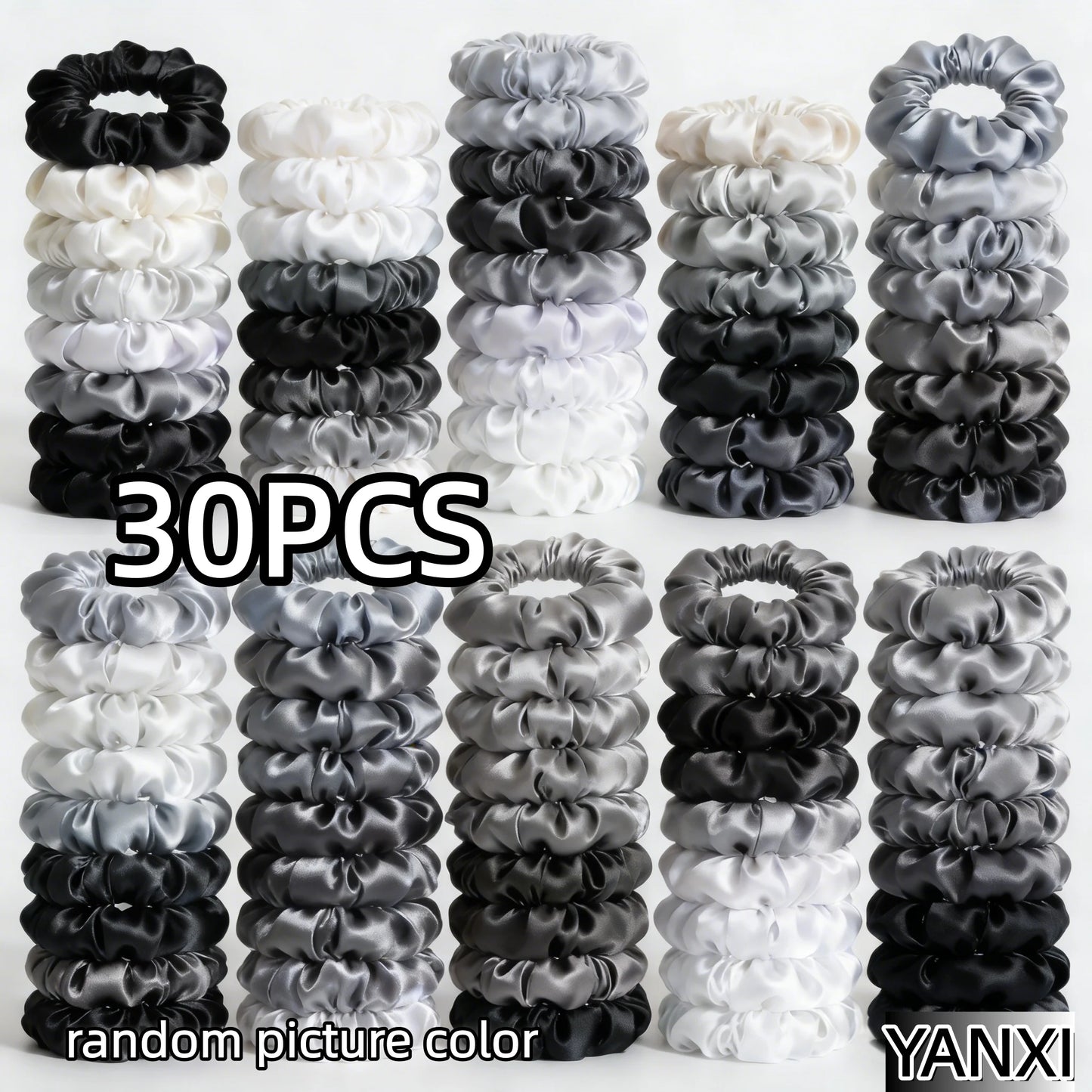 100/60/30/3/6pcs Multi Color Set Fashion Women's Small Intestine Hair ties Release scrunchies headwear scrunchy Accessories