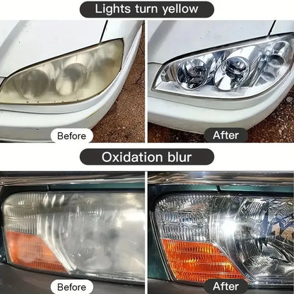 Professional Car Headlight Restoration Yellowing, Oxidation,Fogging Removes Automotive Front & Rear Light Polish Clean Care