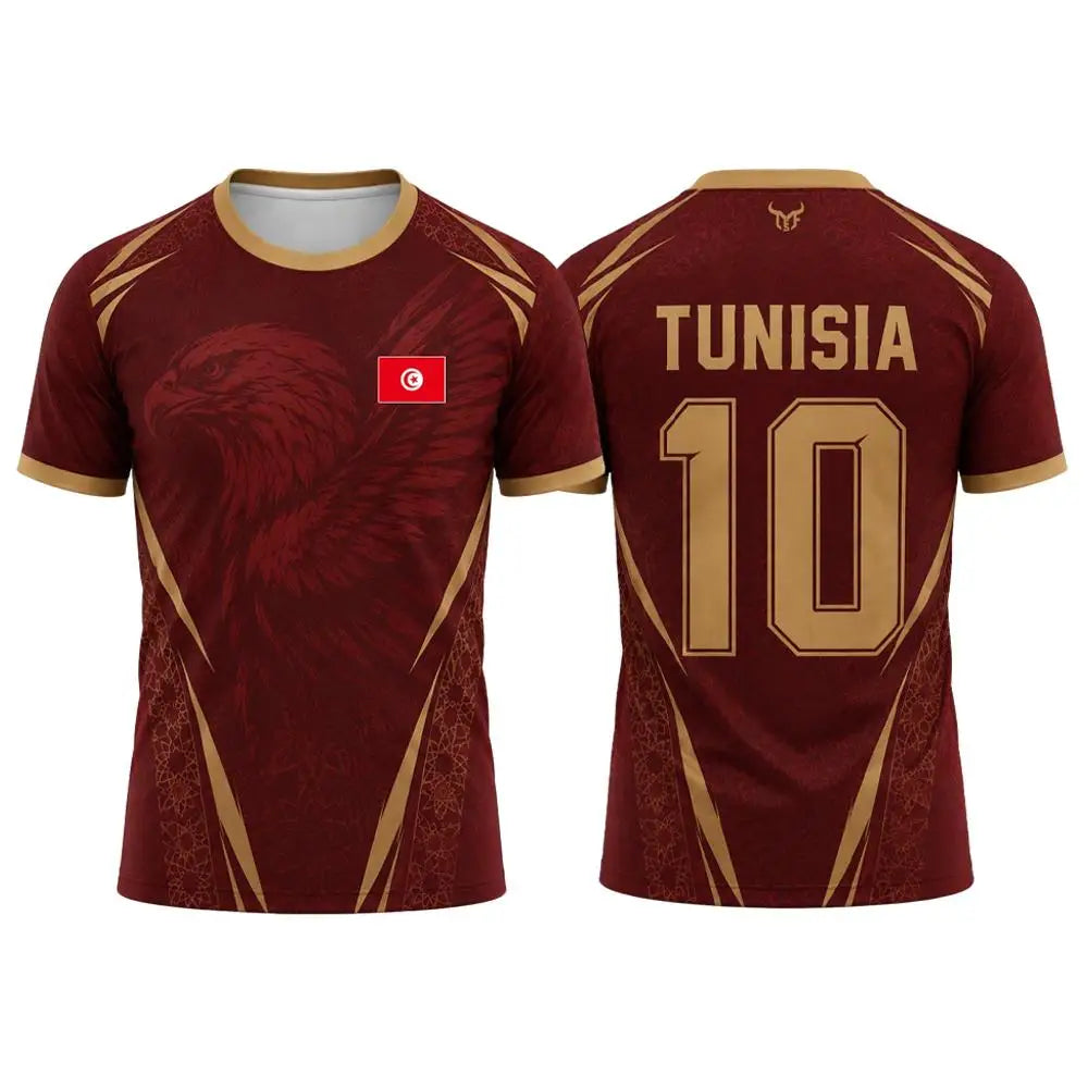 Tunisia Football Fan Jersey 2026 – 3D Flag Print | Breathable Quick-Dry | Unisex | World Cup 2026