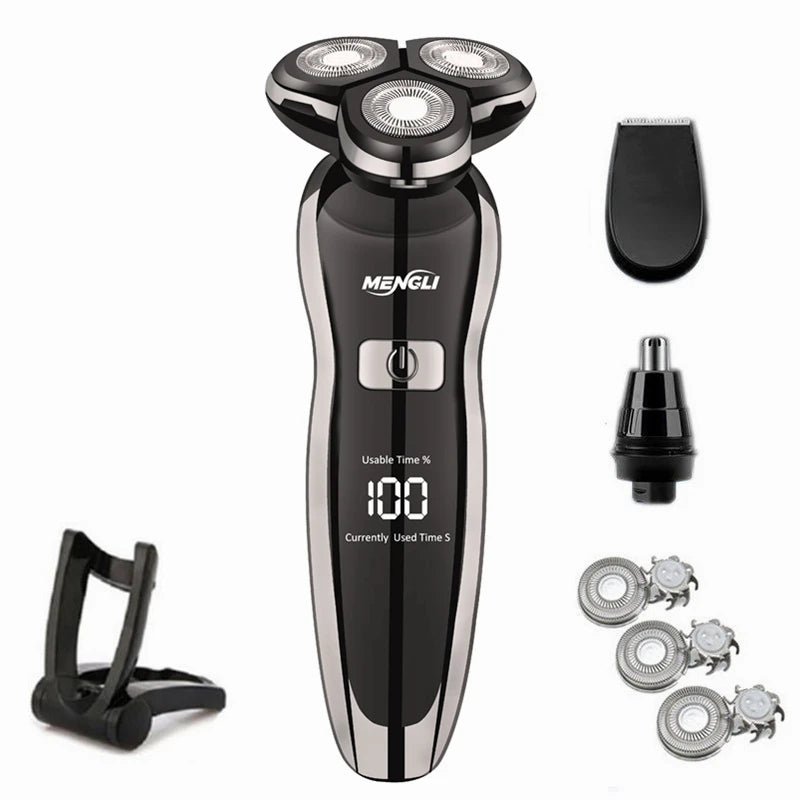 ZOZEN Electric Razor Electric Shaver Washable Rechargeable Body Hair Clipper Shaving Machine for Men Beard Trimmer Wet Dry Use