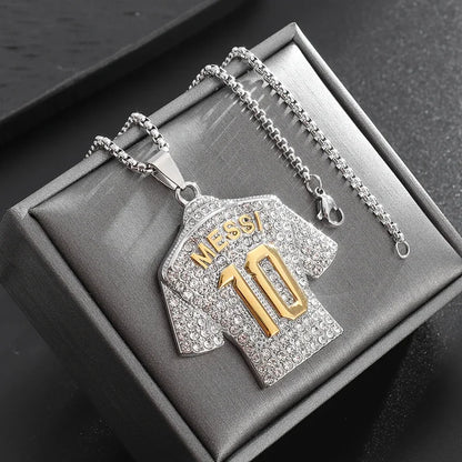 Exquisite Creative Bubble Letter Xo Inlaid White Zircon Pendant Necklace Men\\'s Fashion Casual Party Jewelry Holiday Gifts