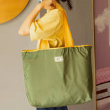 Reusable Home Shopping Bag – Foldable Drawstring Eco-Friendly Tote in 4 Colors (S & L)
