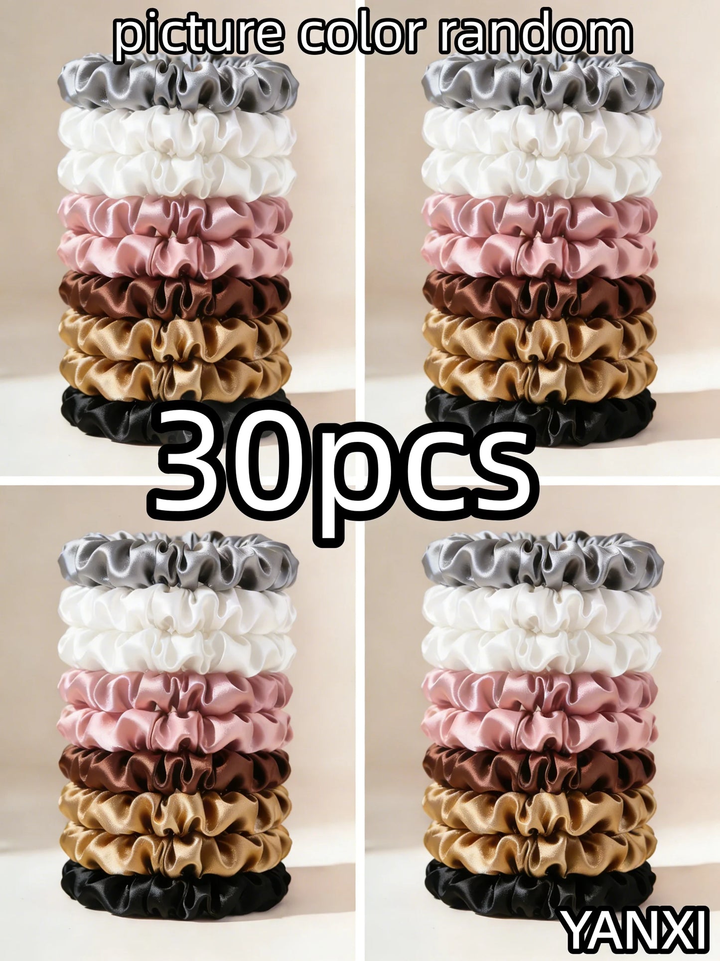 100/60/30/3/6pcs Multi Color Set Fashion Women's Small Intestine Hair ties Release scrunchies headwear scrunchy Accessories