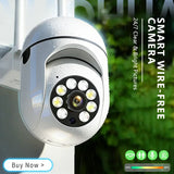 8MP Outdoor Electronic Security Camera – WiFi PTZ with Night Vision & Two-Way Audio
