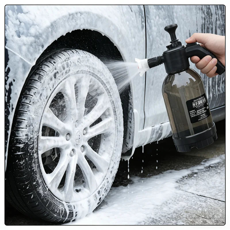 2L Pneumatic Foam Sprayer – Handheld High Pressure Car Wash & Home Disinfectant Bottle