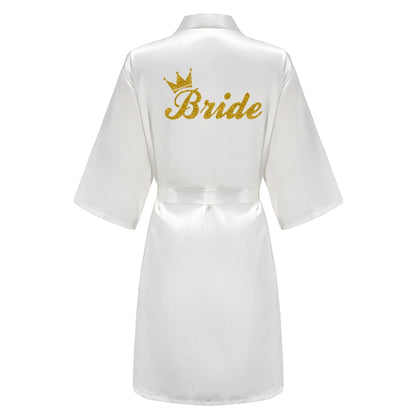 Satin Silk Robes Plus Size Wedding Bathrobe Bride Bridesmaid Mother Maid of Honor Gown Women Clothing Sleepwear Sage Green