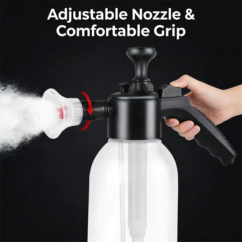 2L Pneumatic Foam Sprayer – Handheld High Pressure Car Wash & Home Disinfectant Bottle