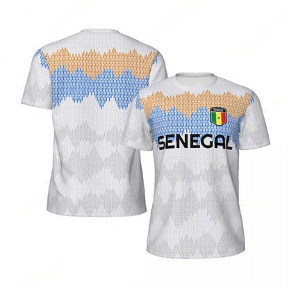 Senegal Flag Football T-Shirt – 3D National Emblem Print | Unisex | Kids & Adults | XXS to 6XL