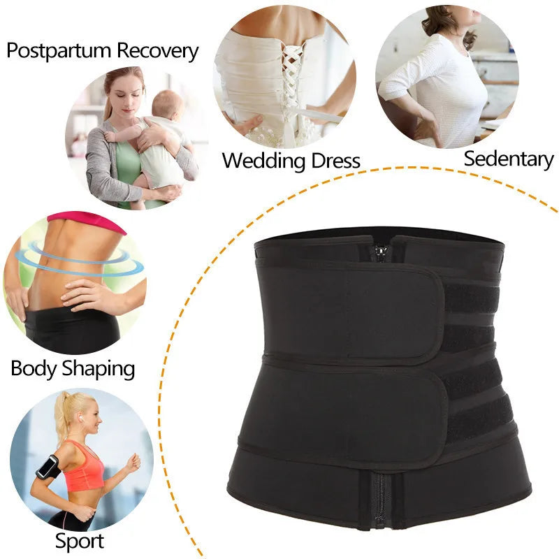 Waist Trainer Fitness Belt – Sweat Trimmer & Slimming Body Shaper for Workout & Weight Loss