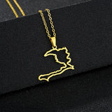 Fashion Best-selling Stainless Steel Enamel Haiti Necklace Unisex Geometric Titanium Steel Pendant Couple Necklaces