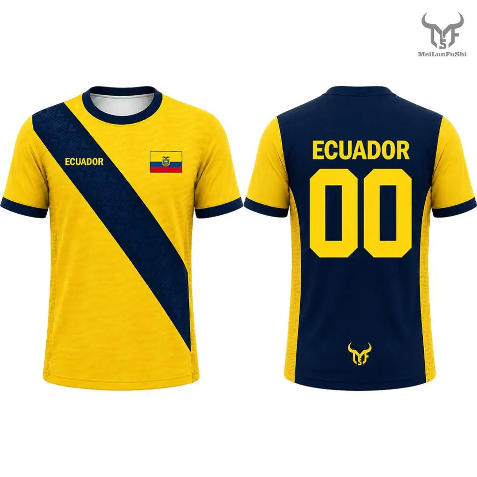 Ecuador Soccer Fan T-Shirt – Flag Print | World Cup 2026 | Men Women Kids (XXS-6XL)