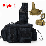 Fishing Tackle Backpack – Multi-Pocket Nylon Sling Bag with Rod Holder for Fly Fishing & Outdoor Travel