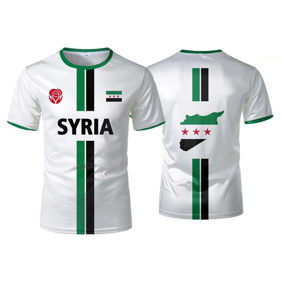 Syria Football Jersey T-Shirt 2026 – Syrian Flag | Oversized | Kids & Adults | World Cup Fan