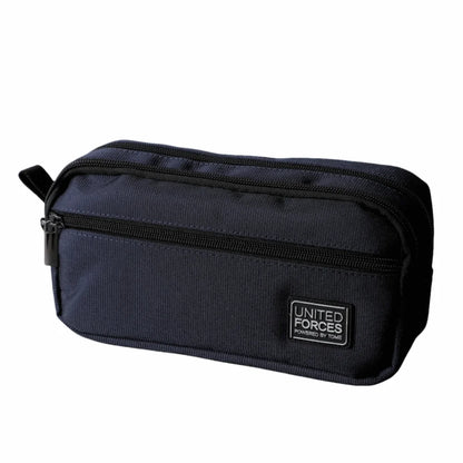 portable three-layer large capacity pencil bag boy canvas pen case school office supplies storage bag waterproof stationery bag