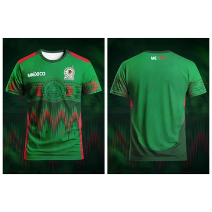 Mexico Football Jersey T-Shirt 2026 – 3D Print | Unisex | Kids & Adults | Quick-Dry