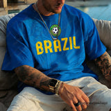 Brazil 2026 Football Jersey – Classic Short Sleeve Sports T-Shirt for Men (10 Colors, XXS-6XL)