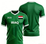 Iraq Style 2026 Special Fan Jersey, Green Flag Print Soccer Shirt, Lightweight Breathable Sports Top for Men, Fans & Collectors