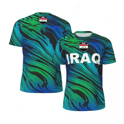 Iraq Flag 3D Print T-Shirt – National Emblem | Oversized Unisex | Kids & Adults | World Cup 2026 Fan