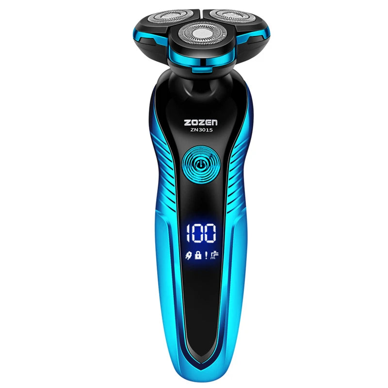 ZOZEN Electric Razor Electric Shaver Washable Rechargeable Body Hair Clipper Shaving Machine for Men Beard Trimmer Wet Dry Use