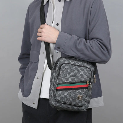 Men's Crossbody Bag Multi-Layer Large Capacity Waterproof Oxford Casual Business Shoulder Sling Messenger for TravelDailyCommute