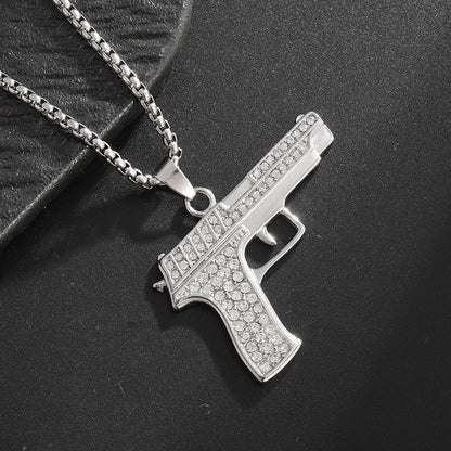 Exquisite Creative Bubble Letter Xo Inlaid White Zircon Pendant Necklace Men\\'s Fashion Casual Party Jewelry Holiday Gifts