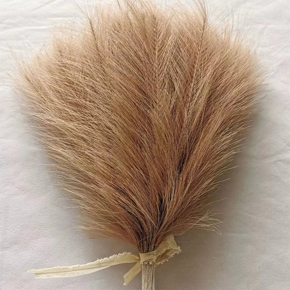 5/10/20PCS Fluffy Pampas Grass Boho Decor Artificial Flower Fake Plant Reed Simulated Party Wedding Home Decoration 42CM
