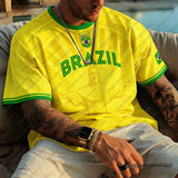 Brazil 2026 Football Jersey – Classic Short Sleeve Sports T-Shirt for Men (10 Colors, XXS-6XL)