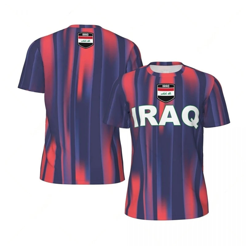 Iraq Flag 3D Print T-Shirt – National Emblem | Oversized Unisex | Kids & Adults | World Cup 2026 Fan