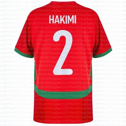 Morocco 2026 Home Jersey – Hakimi No.2 | Men's & Kids' Football Fan Outfit | Breathable Polyester | S-6XL