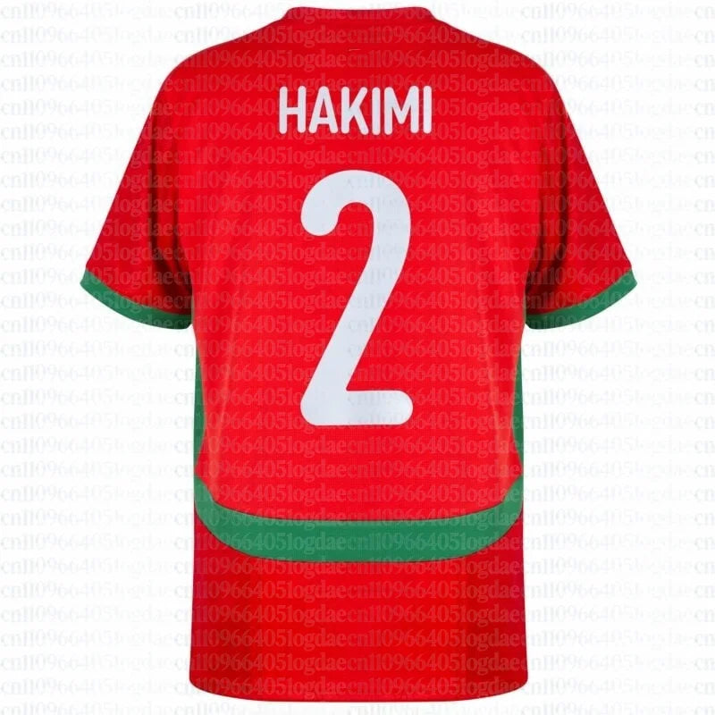 Morocco 2026 Home Jersey – Hakimi No.2 | Men's & Kids' Football Fan Outfit | Breathable Polyester | S-6XL