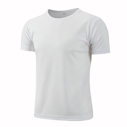 Women Men Quick Drying Short Sleeve Tees Summer Gym Running O-Neck T-Shirt Training Exercise Gym Sport Blank Tops For Printing