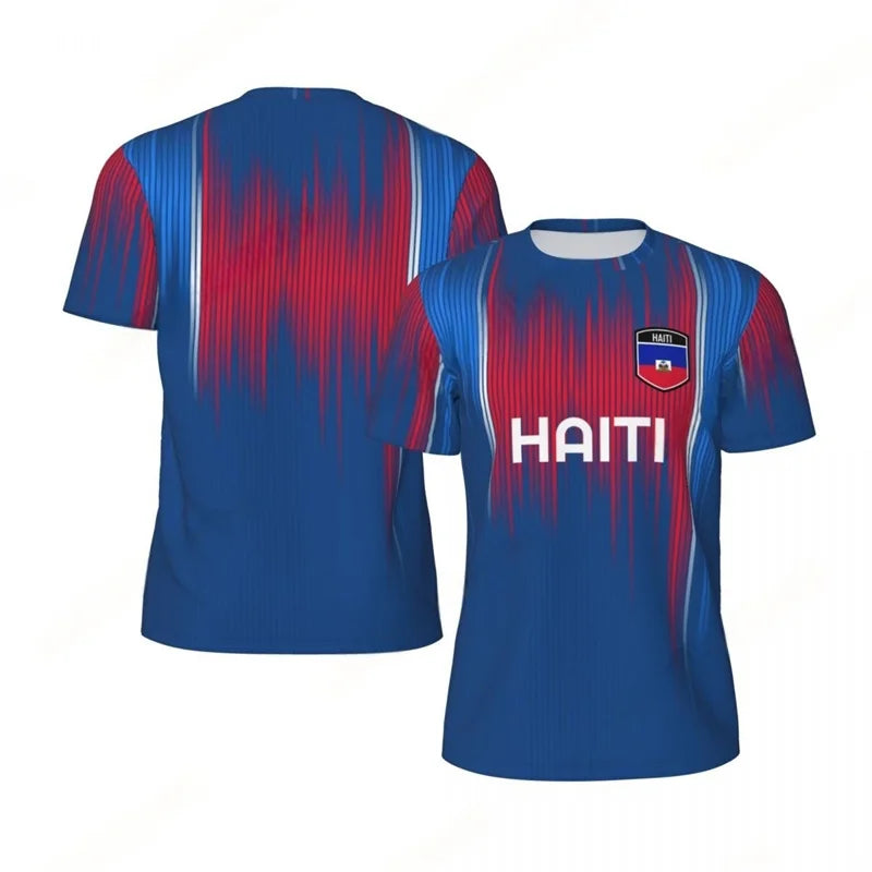 Haiti 2026 Football T-Shirt – 3D Flag Print Fan Outfit | Adults & Kids | Breathable | XXS-6XL