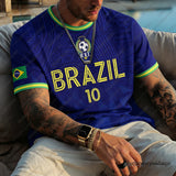 Brazil 2026 Football Jersey – Classic Short Sleeve Sports T-Shirt for Men (10 Colors, XXS-6XL)
