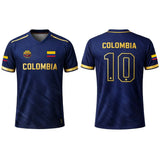 2026 New Columbia Flag Print Soccer Jersey Men's Breathable Sports V-neck T-Shirt Unisex Training Casual Streetwear Fan Gift Top