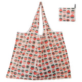Reusable Home Shopping Bag – Large Foldable Washable Tote with Fun Prints (Strawberry, Lemon, Animals)