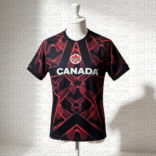 2026 Canada Football Jersey Sports Casual T-Shirt Breathable Quick Dry Elastic Daily Training Top for Family Matching Kids Tops