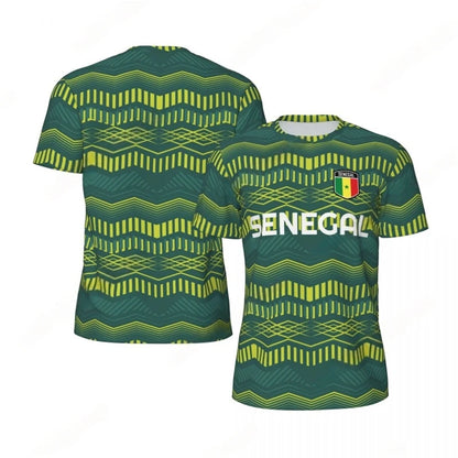 Senegal Flag Football T-Shirt – 3D National Emblem Print | Unisex | Kids & Adults | XXS to 6XL