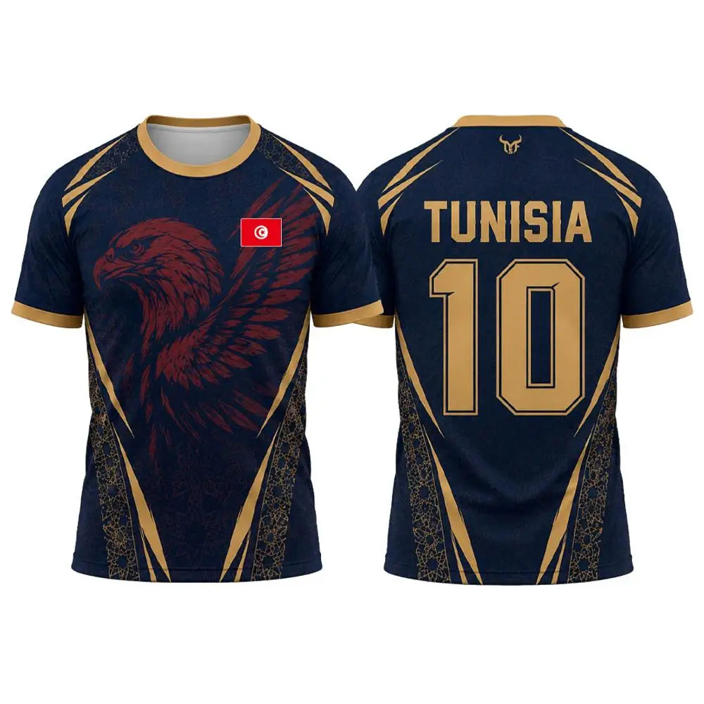 Tunisia Football Fan Jersey 2026 – 3D Flag Print | Breathable Quick-Dry | Unisex | World Cup 2026