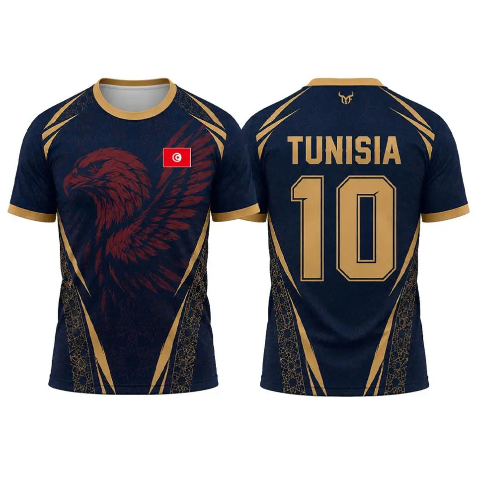 Tunisia Football Fan Jersey 2026 – 3D Flag Print | Breathable Quick-Dry | Unisex | World Cup 2026