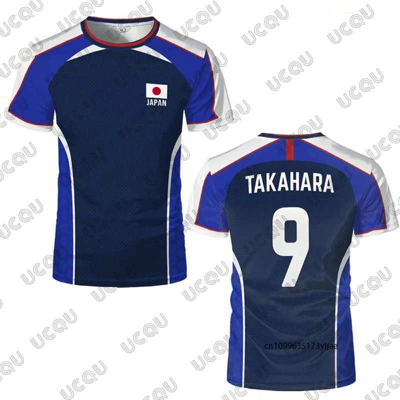 Japan Football Fan Jersey 2026 – Anime Style 3D Print | Quick-Dry | Kids & Adults | World Cup 2026
