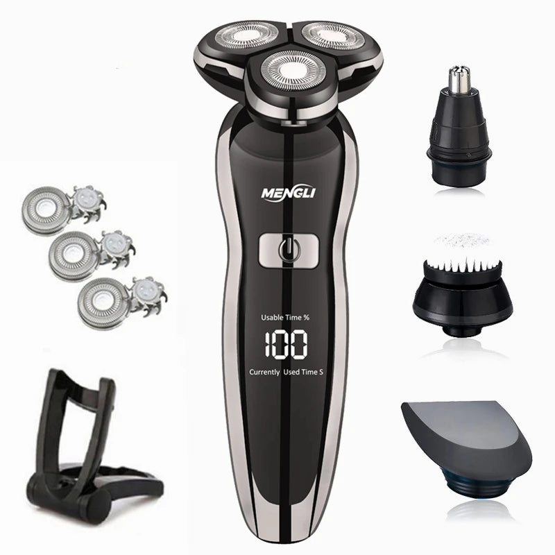 ZOZEN Electric Razor Electric Shaver Washable Rechargeable Body Hair Clipper Shaving Machine for Men Beard Trimmer Wet Dry Use