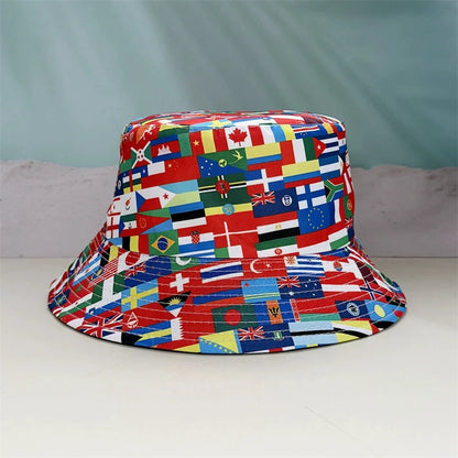 World Cup 2026 Reversible Bucket Hat – National Flag Fan Hat | 60+ Countries | Unisex | Sun Protection