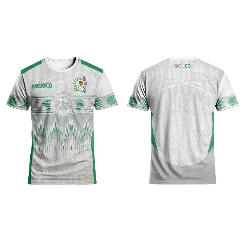 Mexico Football Jersey T-Shirt 2026 – 3D Print | Unisex | Kids & Adults | Quick-Dry