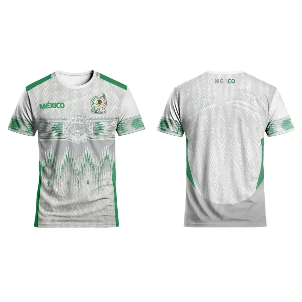 Mexico Football Jersey T-Shirt 2026 – 3D Print | Unisex | Kids & Adults | Quick-Dry