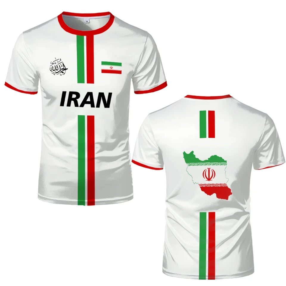 Iran Football Fan Jersey 2026 – 3D Flag Print | Breathable | Unisex Kids & Adults | World Cup 2026