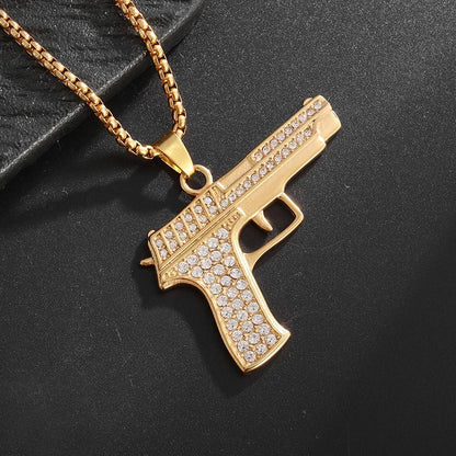 Exquisite Creative Bubble Letter Xo Inlaid White Zircon Pendant Necklace Men\\'s Fashion Casual Party Jewelry Holiday Gifts