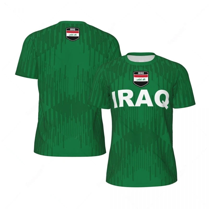 Iraq Flag 3D Print Fan T-Shirt 2026 – Oversized Streetwear | Kids & Adults | XXS-6XL | World Cup