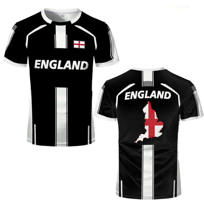 2026 New England Flag Print T-shirt Summer Outdoor Sports Breathable Quick-Drying Jersey Men Women Football Training Jerseys